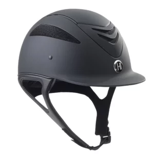 black riding helmet