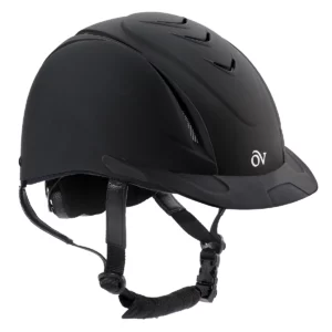 black riding helmet