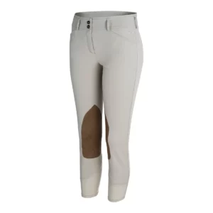 tan women's riding breech with knee patches