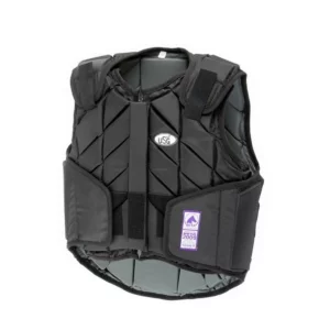 black riding body protector vest