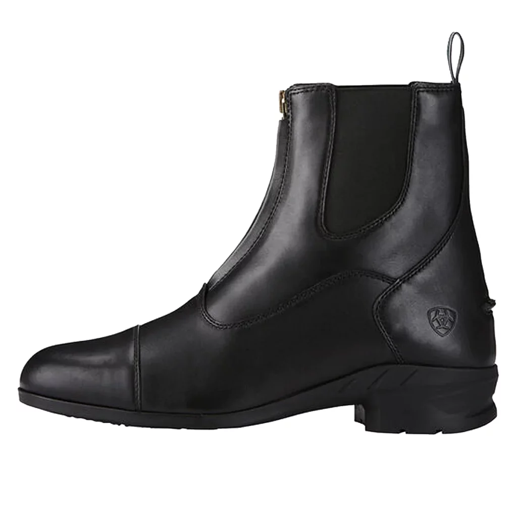 Black zip-up paddock boot