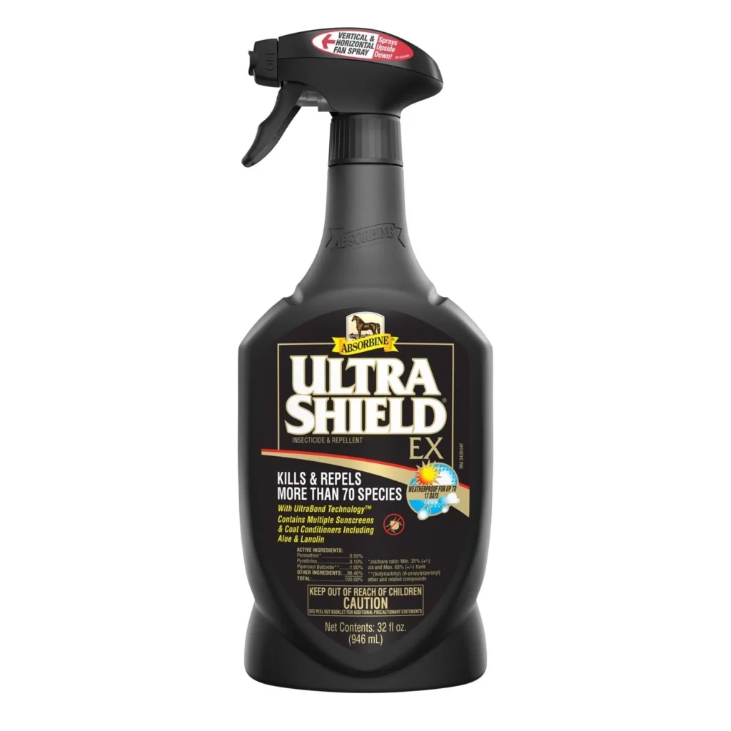 Horse fly spray options including Absorbine UltraShield EX for summer fly protection